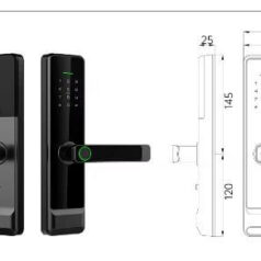 Khóa điện tử vân tay DSmart PN01T kích thước