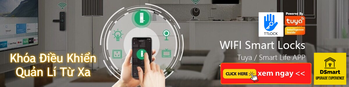 Banner DSmartlock.vn Khóa điện tử điều khiển từ xa app điện thoại