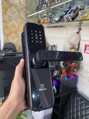 Khóa điện tử vân tay DSmart PN03T cho cửa gỗ 19 Khóa cửa thông minh DSmart PN03T smartlock màu đen black