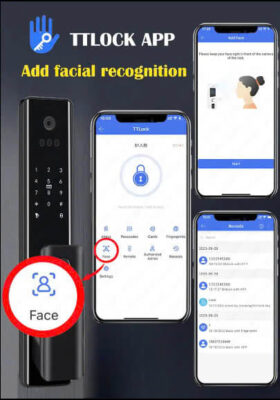Khóa điện tử Face ID Nhận Dạng Khuôn Mặt DSmart PLA01T 26 Khóa điện tử push pull tự động cao cấp FaceID DSmart PLA01T màu đen black mở cửa từ xa