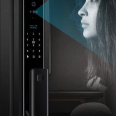 Khóa điện tử cao cấp Cửa nhựa , nhôm FaceID DSmart PLA01T APP TTLock màu đen black