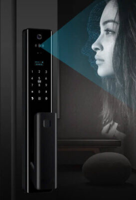 Khóa điện tử Face ID Nhận Dạng Khuôn Mặt DSmart PLA01T 21 Khóa điện tử cao cấp Cửa nhựa , nhôm FaceID DSmart PLA01T APP TTLock màu đen black