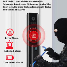 Khóa điện tử vân tay Cửa Gỗ FaceID DSmart PLA01T APP TTLock màu đen black