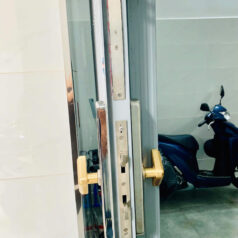 Khóa điện tử 2 mặt vân tay N35T-2C gắn cửa xếp lùa