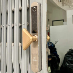 Khóa điện tử 2 mặt vân tay N35T-2C gắn cửa xếp lùa