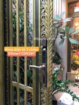 Khóa điện tử tân cổ điển DSmart CDN39T vân tay 2 chiều 28 Khóa vân tay 2 mặt cho cửa cổng biệt thự DSmart CDN39T