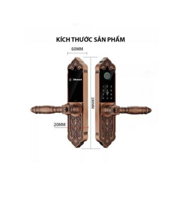 Khóa Điện Tử Tân Cổ Điển Cửa Sảnh Đồng DSmart DTP39 18 Khóa Điện Tử Tân Cổ Điển Cửa Sảnh Đồng DSmart DTP39