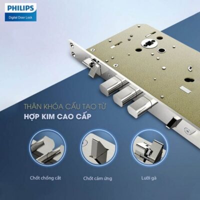 Khóa cửa vân tay có camera Philips DDL702-1HWS 30 Khóa cửa vân tay có camera Philips DDL702-1HWS