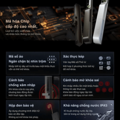 Khóa điện tử vân tay cửa nhôm tự động Xingfa NX75T-F thông minh chống nước app ttlock