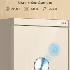Két sắt Philips SBX602 chính hãng 12 Két Sắt Điện Tử Vân Tay Mã Số Chìa Cơ Philips