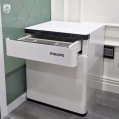 Két sắt vân tay mini Philips SBX301 ngăn tủ nhỏ màu trắng