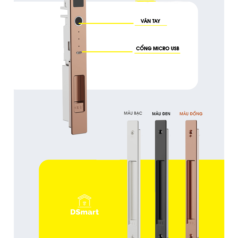 KHÓA ĐIỆN TỬ CỬA TRƯỢT LÙA QUAY NHÔM XINGFA NTQ38T lắp âm cửa nhôm