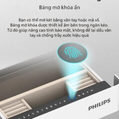 Két Sắt Tủ Tab Philips SBX301 Vân Tay Ẩn Thông Minh