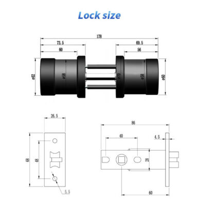 Khóa Điện Tử DSmart NT03T cho cửa tay nắm tròn 19 Kích thước Khóa thông minh app TTLOCK thay thế tay nắm tròn DSmart NT03T