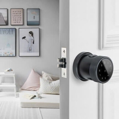 Khóa Điện Tử DSmart NT03T cho cửa tay nắm tròn 17 Khóa điện tử thông minh app TTLOCK thay thế tay nắm tròn DSmart NT03T mở cửa từ xa màu đen black