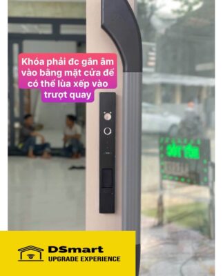 KHÓA ĐIỆN TỬ CỬA TRƯỢT LÙA QUAY NHÔM XINGFA NTQ38T 25 Khóa Vân Tay Thẻ Từ Gắn Âm Cửa Nhôm