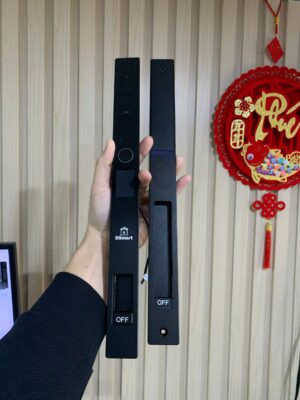 Khóa điện tử vân tay DSmart NTQ38T cho cửa trượt lùa quay âm màu đen App TTLOCK