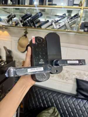 Khóa điện tử vân tay thay thế khóa tròn DSmart NT02T có app TTLOCK màu đen 