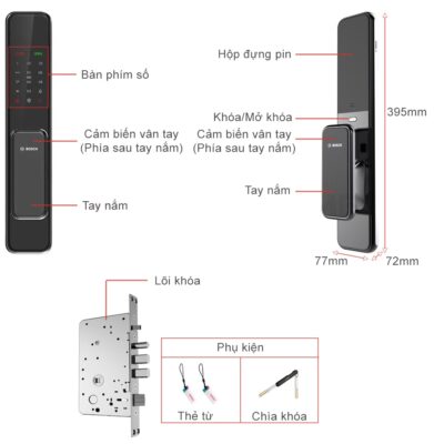 Khóa Điện Tử Vân Tay Push-Pull Bosch EL600 23 Khóa điện tử Bosch EL600 tự động