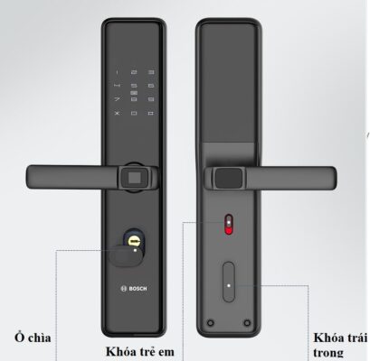 Khóa vân tay thẻ từ Bosch ID30 22 Khóa trẻ em trên Khóa Bosch ID30