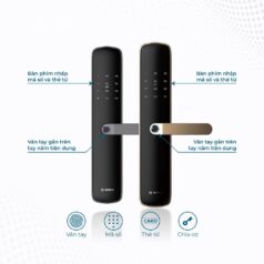 Khóa Bosch ID60 hỗ trợ mở bằng vân tay, thẻ từ, mã số và chìa cơ