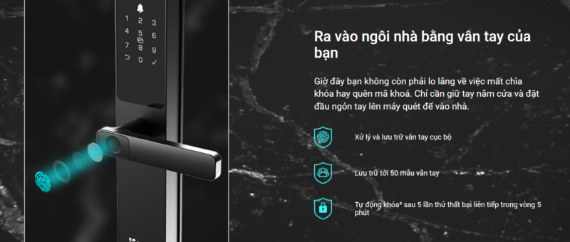 Khóa vân tay thông minh Ezviz DL05 20 Mở cửa dễ dàng với khóa vân tay thông minh Ezviz DL05.