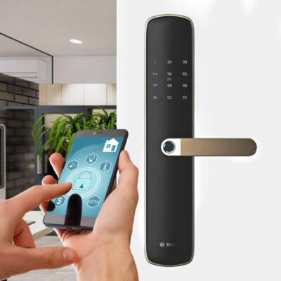 Khóa điện tử vân tay Bosch ID60 22 Hỗ trợ 100 vân tay, 100 thẻ từ, 100 mã số – phù hợp cho gia đình & văn phòng