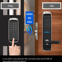 Khóa cửa điện tử vân tay SOLITY GD-60B 6 Thiết kế sang trọng, hiện đại của khóa cửa kính điện tử SOLITY GD-60B phù hợp cho văn phòng và cửa hàng.
