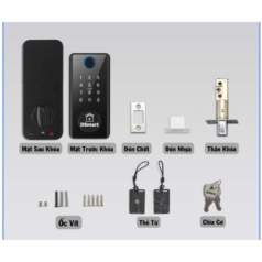 Hình ảnh khóa thông minh DSmart DB01T với công nghệ vân tay và ứng dụng TTLock, đảm bảo an ninh tối đa cho gia đình