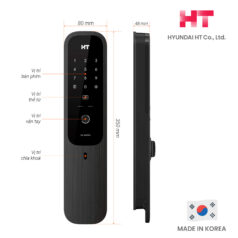 KHOÁ ĐIỆN TỬ HYUNDAI HT TDL-A3001FK 6 Khóa Hyundai HT TDL-A3001FK màu đen sang trọng với chế độ mở cửa không gây tiếng động.