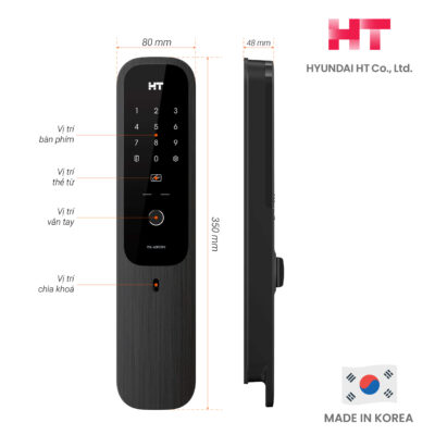 KHOÁ ĐIỆN TỬ HYUNDAI HT TDL-A3001FK 18 Khóa Hyundai HT TDL-A3001FK màu đen sang trọng với chế độ mở cửa không gây tiếng động.