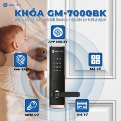 Solity GM-7000BK có chức năng khóa tự động và cảm biến nhiệt, giúp phòng ngừa hỏa hoạn.
