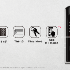 Khoá điện tử Hyundai HT HDL-5290SK hỗ trợ mở bằng vân tay, mã số, thẻ từ, chìa khoá và app