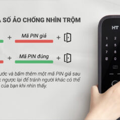 KHOÁ ĐIỆN TỬ HYUNDAI HT TDL-A3001FK 7 Khóa điện tử Hyundai TDL-A3001FK hỗ trợ mã số ảo chống nhìn trộm khi mở cửa.