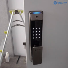 Khóa cửa điện tử vân tay Solity GSP-2000BK 4 Mã số ảo chống nhìn trộm và hệ thống cảnh báo xâm nhập trên khóa Solity GSP-2000BK