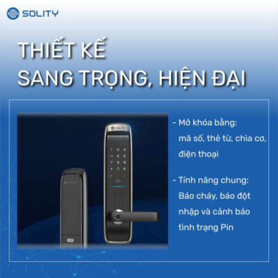 Khóa cửa điện tử vân tay Solity GM-6000BK 18 Hình ảnh hướng dẫn cách cấp nguồn khẩn cấp cho khóa Solity GM-6000BK.