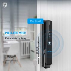 PHILIPS 9300 Khóa Vân Tay Cửa Gỗ Cao Cấp 23 Khóa cửa điện tử Philips 9300 với thiết kế mặt phẳng sang trọng, không tay cầm truyền thống