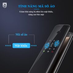 PHILIPS 9300 Khóa Vân Tay Cửa Gỗ Cao Cấp 20 Khóa thông minh Philips 9300 màu vàng, mang lại vẻ đẹp tinh tế và sang trọng