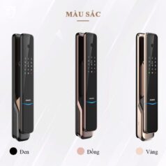 PHILIPS 9300 Khóa Vân Tay Cửa Gỗ Cao Cấp 4 Khóa điện tử Philips 9300 với thiết kế tối giản, loại bỏ tay cầm truyền thống