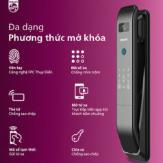 Màn hình IPS 3.5 inch sắc nét trên khóa Philips DDL303-VP, hiển thị hình ảnh rõ ràng.