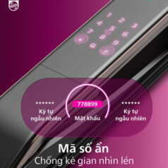 Mẫu khóa Philips DDL303-VP màu đồng đỏ, phù hợp với nội thất cao cấp và hiện đại.