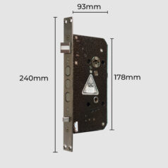 PHILIPS 9300 Khóa Vân Tay Cửa Gỗ Cao Cấp 14 Thân khóa tự động của Philips 9300 giúp chốt khóa tự động bật ra khi đóng cửa