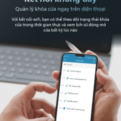 PHILIPS 9300 Khóa Vân Tay Cửa Gỗ Cao Cấp 18 Khóa Philips 9300 có chế độ riêng tư, ngăn chặn mở khóa từ bên ngoài khi kích hoạt