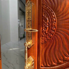 Khóa vân tay đại sảnh DSmart DS78T mạ vàng 24K cao cấp, chống nước mưa, phù hợp cho cửa chính biệt thự ngoài trời