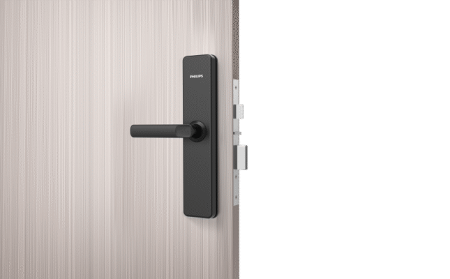 Khóa Vân Tay Cửa Gỗ – Giải Pháp An Toàn, Tiện Lợi & Đáng Lắp Nhất 2026 3 Ảnh khóa vân tay DDL609 lắp trên cửa gỗ cao cấp