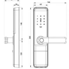 Khóa điện tử PN12T DSmart phù hợp cửa gia đình, văn phòng