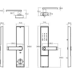 khóa điện tử thông minh sang trọng cho cửa gỗ DSmart PL12T