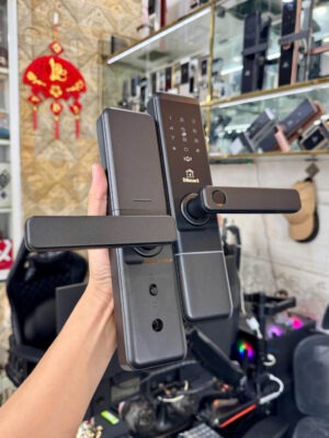 DSmart PN12T Khóa điện tử vân tay cửa gỗ 30 Khóa cửa PN12T màu bạc của DSmart với kiểu dáng hiện đại, phù hợp cửa phòng ngủ, phòng khách và văn phòng.