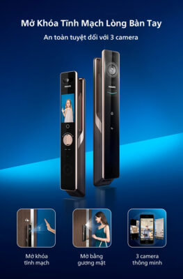 Hệ thống bảo mật mã hóa AES trên khóa Philips DDL902 giúp chống hack và cạy phá hiệu quả, đảm bảo an toàn tuyệt đối.