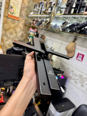 Khóa điện tử cửa nhôm Xingfa NC22T Đen CNC 25 khóa điện tử cửa lùa Xingfa tay ngắn chống nước lắp ngoài trời
